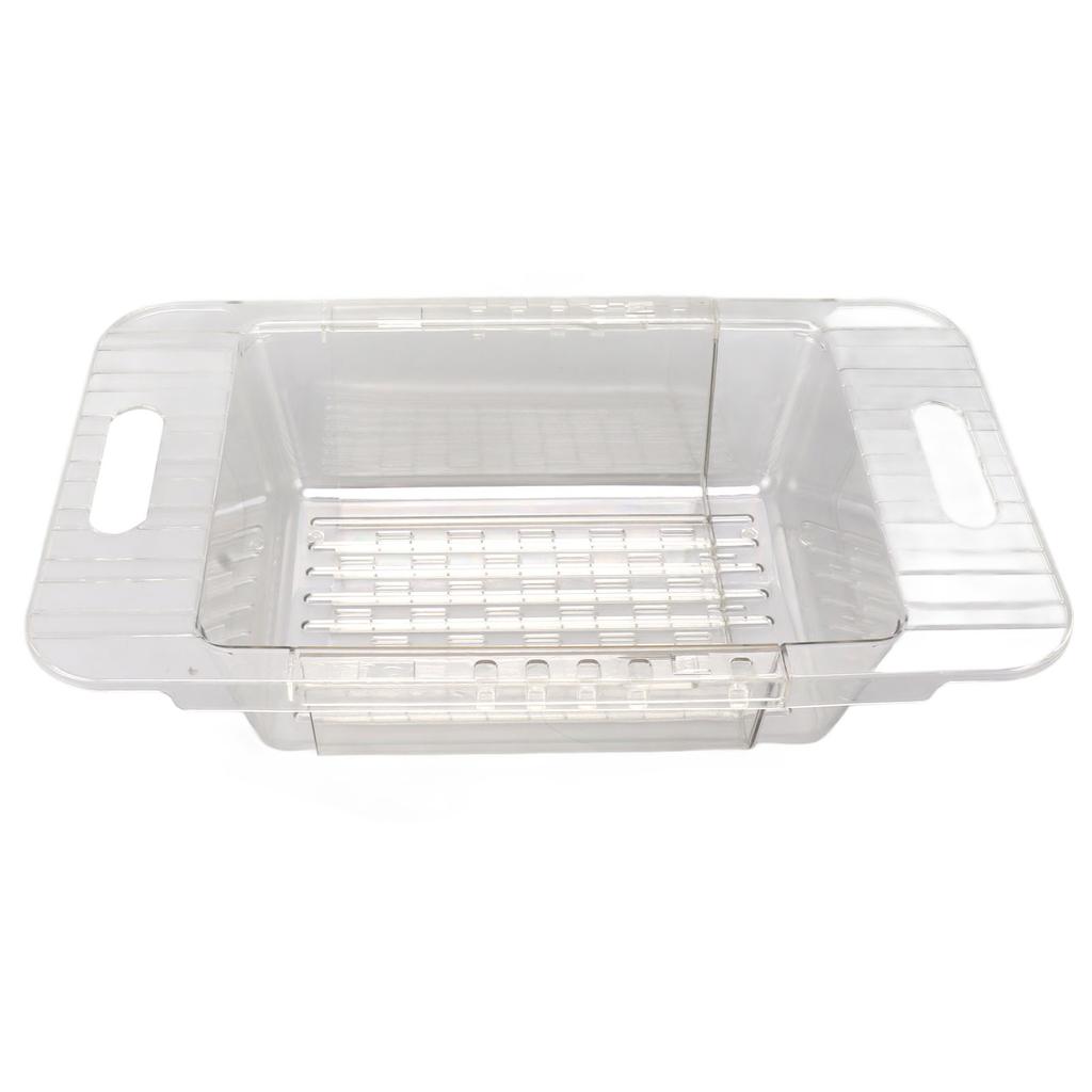 Kitchen Sink Fruit Vegetable Strainer Modern Minimalist PET Kitchen Telescopic Drain Rack Plastic