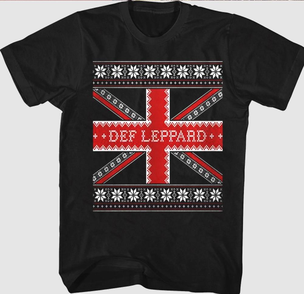 

Новый рождественский подарок Def Leppard уродливый Хлопковая унисекс футболка Топы футболка Все размеры 22D269 M