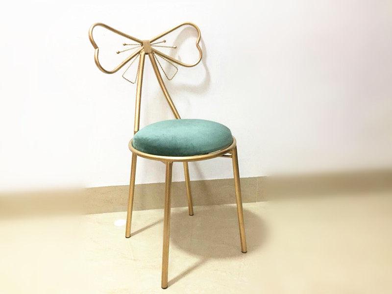 Moderne Nordic IJzeren Rugleuning Make-up & Eetkamerstoel