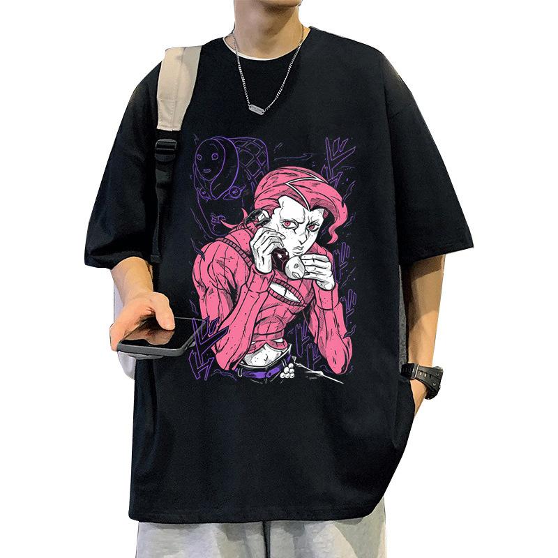 Vinegar Double Jojos Bizarre Adventure Anime Trend Tshirt Cotton Graphic Tee Unisex Unisex Summer Streetwear