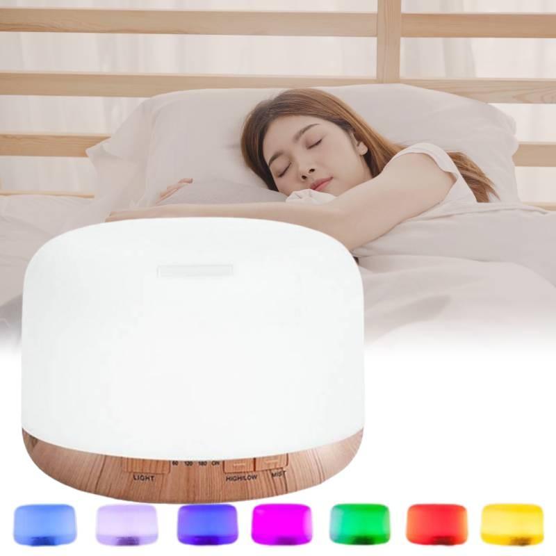 Ultra Quiet 500ml Ultrasonic Aroma Diffuser With Bluetooth Remote Control And Colorful Led Light For Home And Bedroom Use