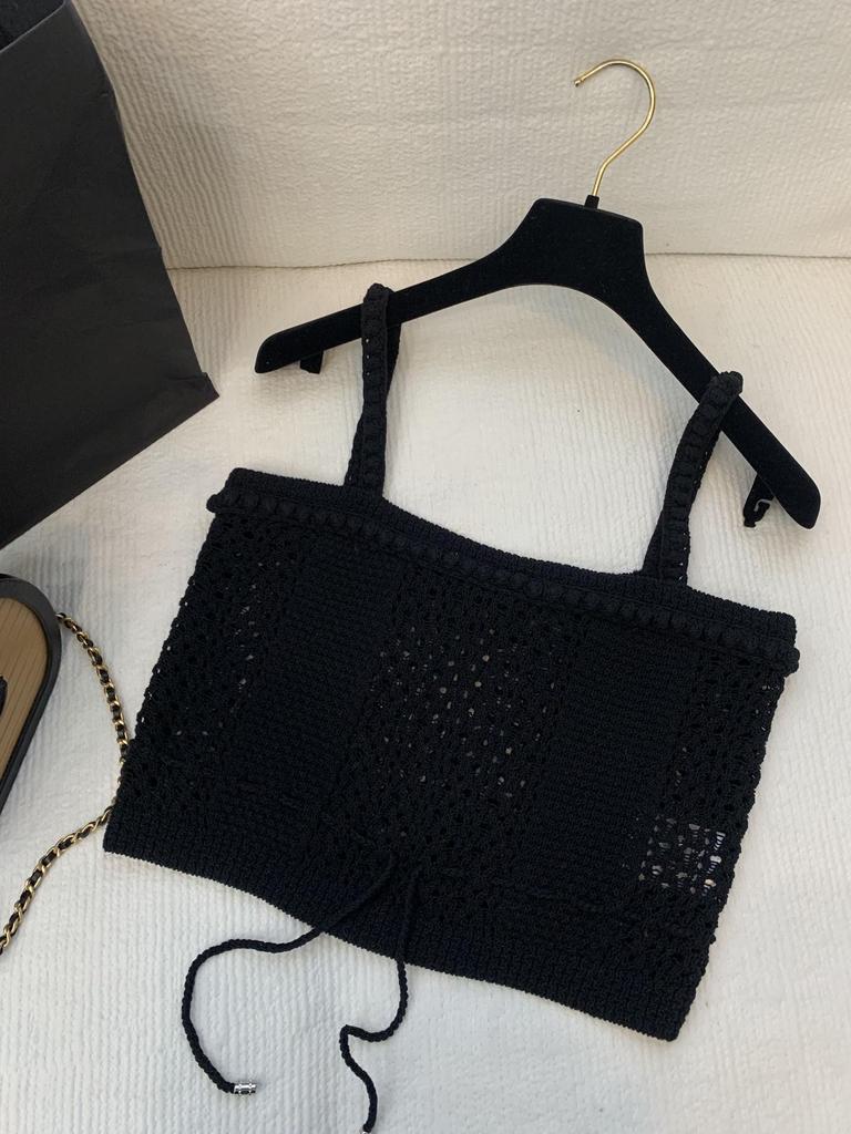 2026 Spring Korean Style Versatile Hollow Strappy Camisole for Women
