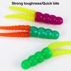20Pcs 5CM/2G Soft PVC Worm Bait Fork Tail Two-color Bionic Artificial Worm Lure Swimbait Saltwater Freshwater Fishing Accessories
