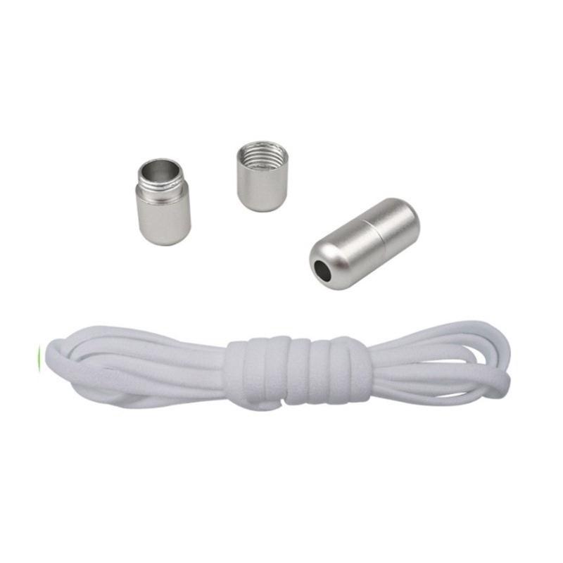Unisex Convenient Slip On Shoelace Accessories Elastic No Tie Shoe Laces with Metal Aglets for Commuting Sports Travel