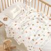 110x110cm High Density Pure Cotton Six-Layer Gauze Baby Bath Towel and Toddler Blanket
