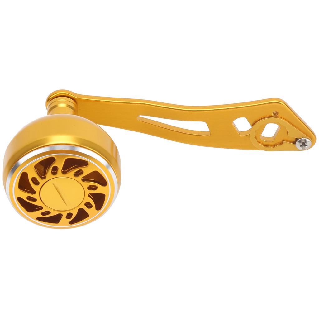 Fishing Reel Handle Grip Aluminum Alloy Baitcasting Reel Rocker Arm Replacement 8x5mmB Type Gold