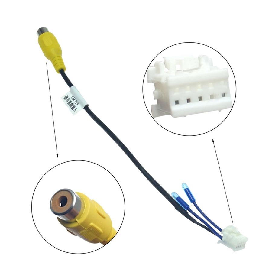 USB GPS Rear View Camera RCA Output Radio Power Cable Adapter For Car Navigation