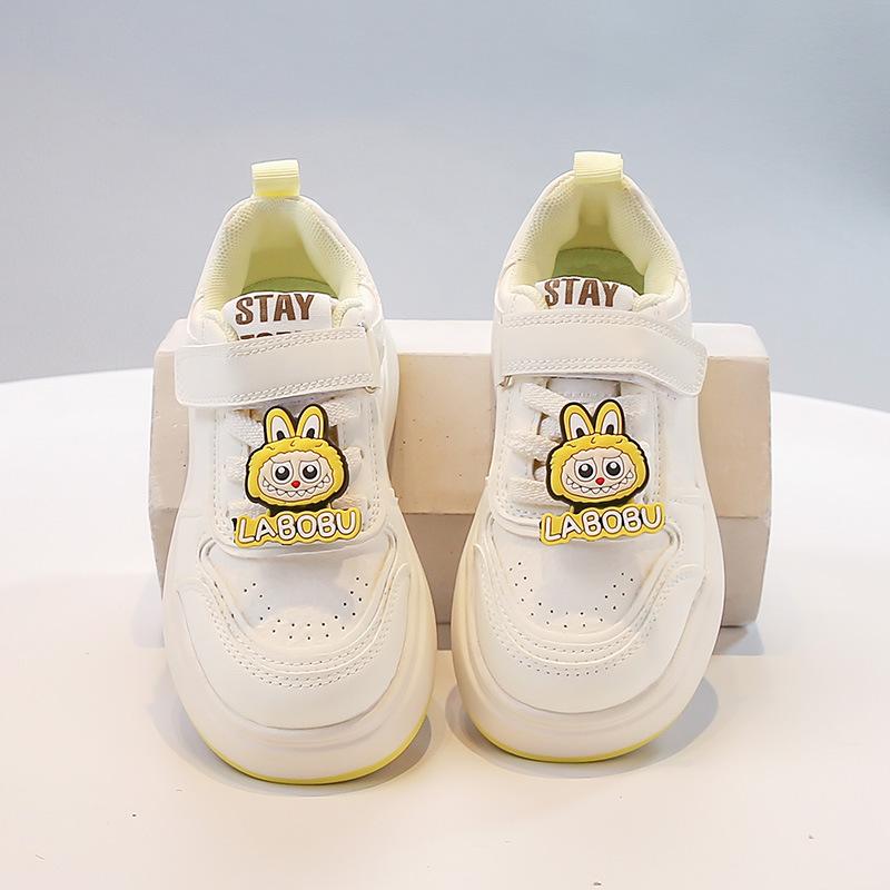 Girls' All-match White Shoes Children's Lightweight Running Shoes Casual Sneakers