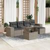 VidaXL Garden Lounge Set 6 Pcs with Light Grey Cushions Wicker 3269132
