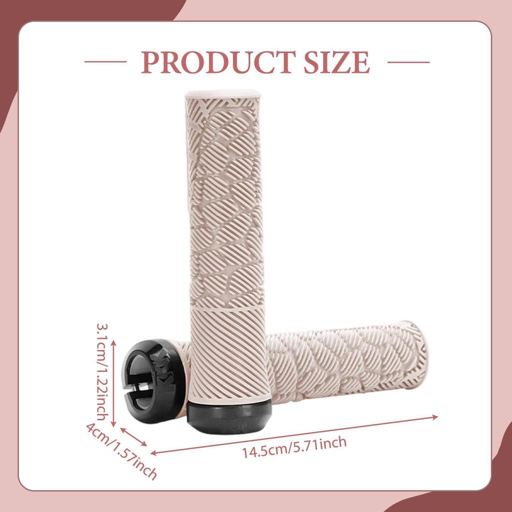 Bike Handlebar Grips Ergonomic Riding Accessories for Foldable Bikes Universal Replacement for Mountain Road Bikes Shockproof 2x
