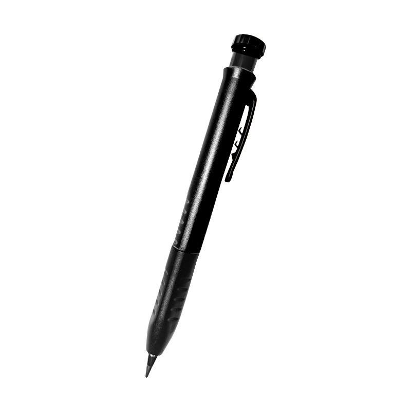 Metal Deep Hole Woodworking Pencil with Quick-Drying Graphite Lead and Push-Button Design
