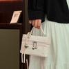 Internet Celebrity Small Bag 2025 New Korean Version Fashion Contrast Small Square Bag Women's Foreign Versatile Shoulder Box Bag Pu