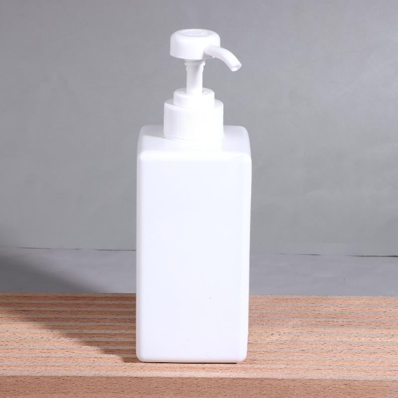 500Ml Refillable Pump Bottles Clear White Plastic Liquid Dispensing Bottle For Lotion Shampoo Soap Body Wash Travel Use