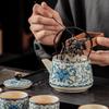 Wanfu Blue and White Tea Kettle