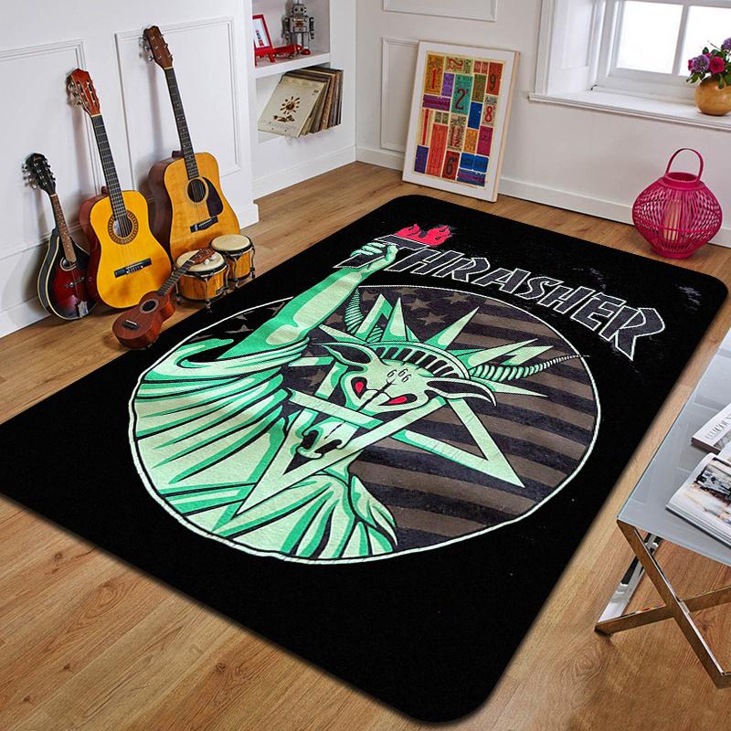T-thrush Printed Carpet Fashion Yoga Mat Non-Slip Carpet Bedroom Decoration Outdoor Carpet Bedroom Birthday Gift
