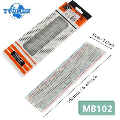 1 SZTUKA MB102 830 Płytka stykowa Bezlutowa Płytka drukowana Płytka testowa MB102 Płytki do testów i eksperymentów DIY Elektroniczne, dla Arduino