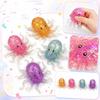 Glitzeriger transparenter Oktopus Squishy Slow Rebound Stressabbau Spielzeug Weiches sensorisches Fidget Spielzeug für Erwachsene und Kinder Zufälliges Design enthalten