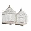 2 Pieces Vintage Birdcage Candle Holder Uncovered Wire Design for Living Room