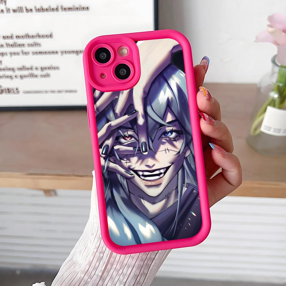 Coque de téléphone JJK Mahito pour iPhone 17 16 15 14 13 12 11 Air Pro Max Plus Rouge Housse Souple en TPU antichoc