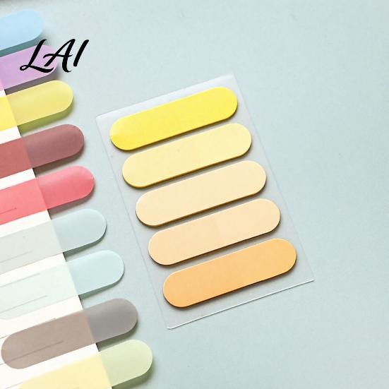 Clear Annotation Tabs 2 Pack Translucent Index Tabs Sturdy PET Rounded Corners Stickers Gradient Multi Color Memo Flags Self Adhesive for