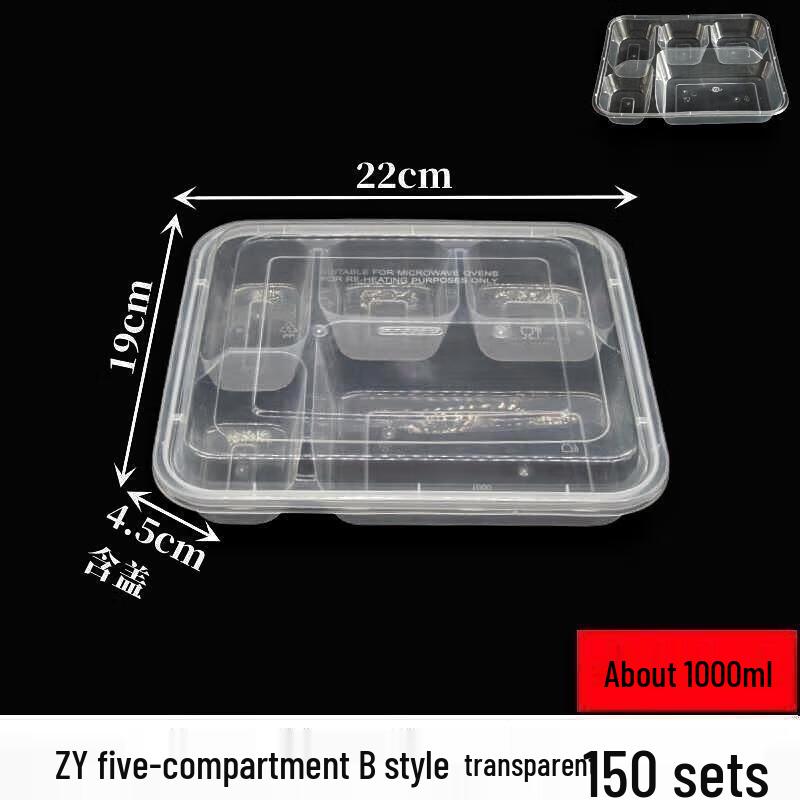 JingJingRS Disposable Plastic Takeout Meal Boxes