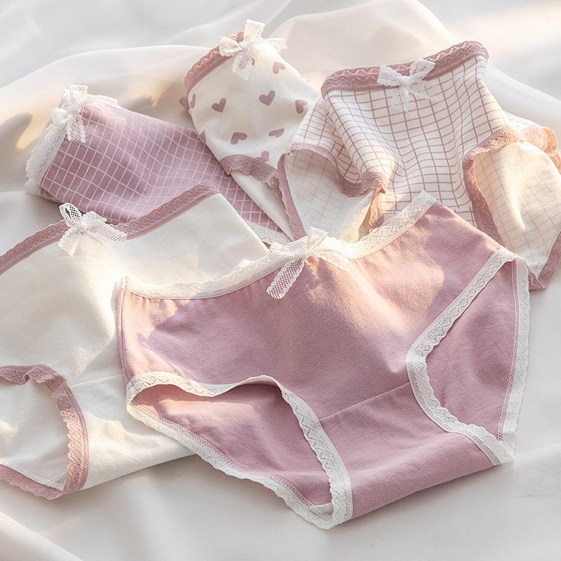 

5 шт./компл. Хлопковые трусики женские с низкой посадкой, дышащие брифы, женское нижнее белье, мягкое сексуальное белье M-XL M&5pcs