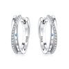 New 925 Silver Heart Hoop Earrings Inlaid Zircon CZ Infinity Love Golden Earrings For Women Wedding Gift Luxury Jewelry