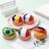 Cartoon Expression Dumpling Toy Stress Relief Flag Theme Steamed Bun Squeeze Fidget Toy Hand Relaxation Decompression Tool
