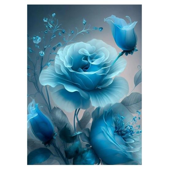 5D DIY Flower Leaves Pattern Diamond Art Vibrant Color Colorful Resin Adult Kids Rhinestones Painting Home