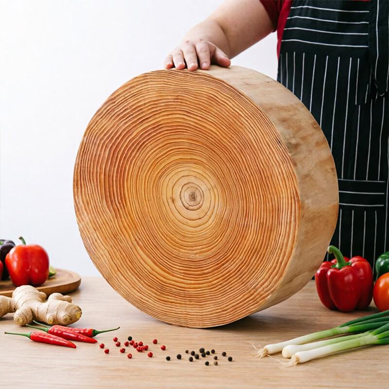 Commercial Thickened Pine Wood Round Cutting Board