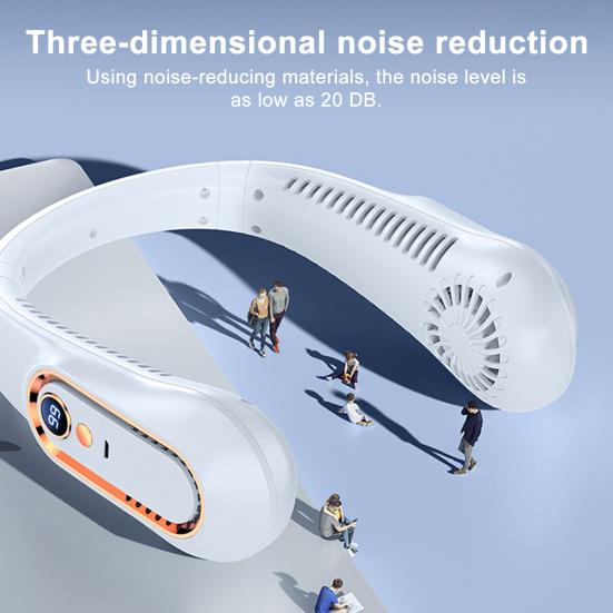 Bladeless Portable Neck Fan USB Rechargeable Mini Cooling Fan Silent Hands-Free Wearable Neck Cooler for Outdoor Travel