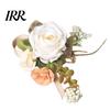 Durable Flower Pin Rose Bud Wedding Set, Wrist Corsage for Bride Bridesmaid High Simulation & Boutonniere Groom Groomsman, Artificial Silk Floral
