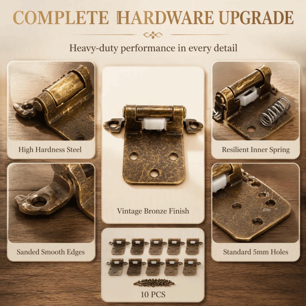 10pcs Self Closing Spring Cabinet Hinges Durable Self Closing Hinges  Cabinet Accessories