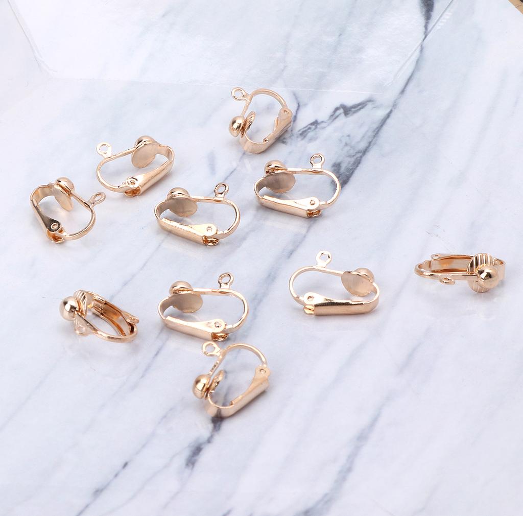 Clip per Orecchini a Clip Oro Argento Convertitore per Orecchie Non Forate Gioielleria