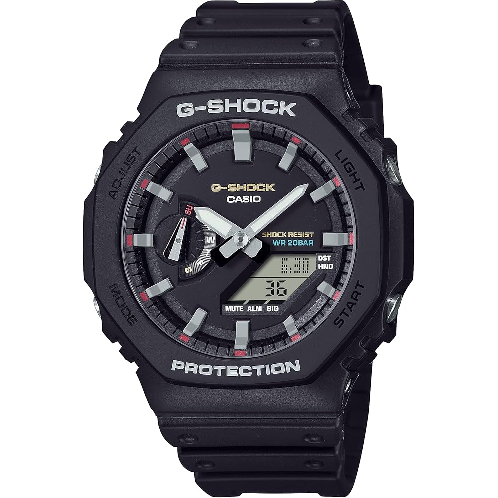 Casio G-Shock GA-2100RL-1A Men s Watch Black Resin Strap Water Resistant Analog-Digital