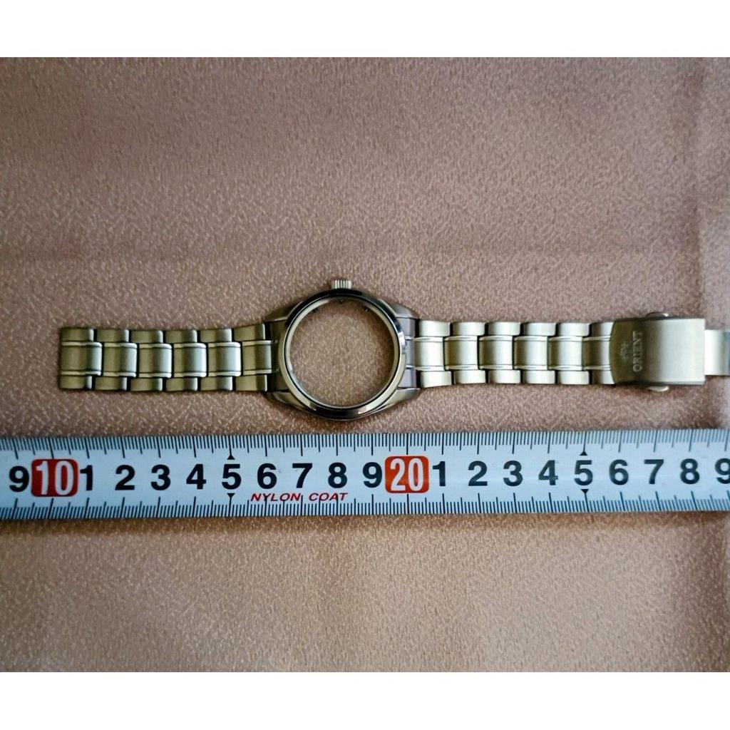 Used ORIENT Solar radio se00-c2-b stainless steel belt genuine bracelet and bezel, glass Good condition