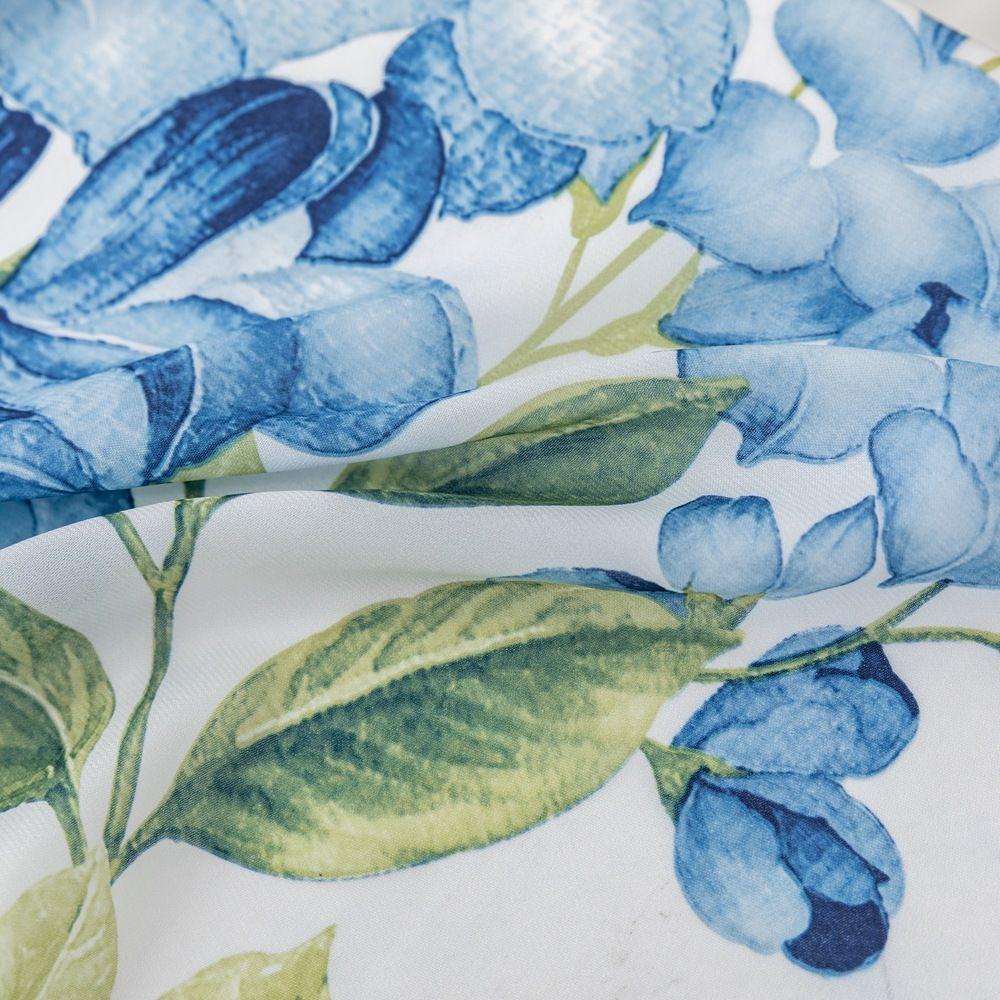 French Fresh Pastoral Orchid String Chiffon Floral Printing Window Screen Bedroom Living Room Balcony Screen Curtain