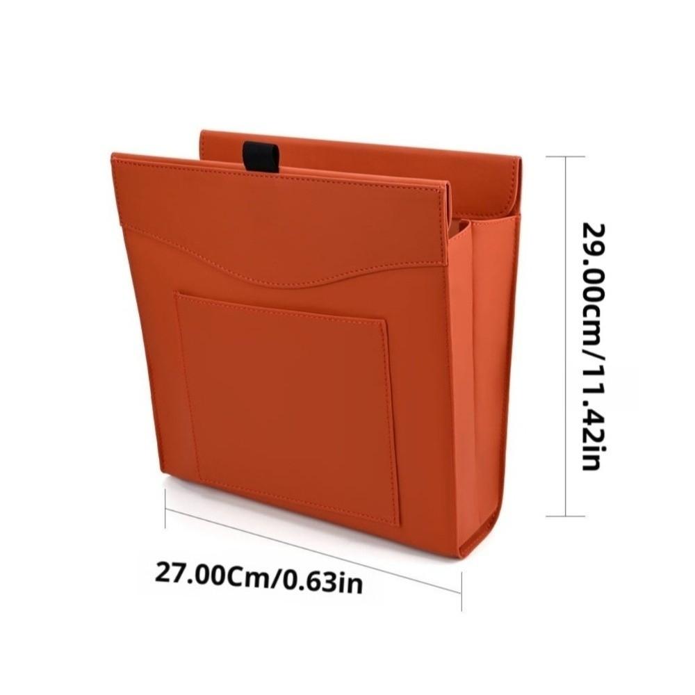 Storage Pocket Magnetic Adsorption Storage Bag Seat Hanging Trash Can  Car Interior Supplies