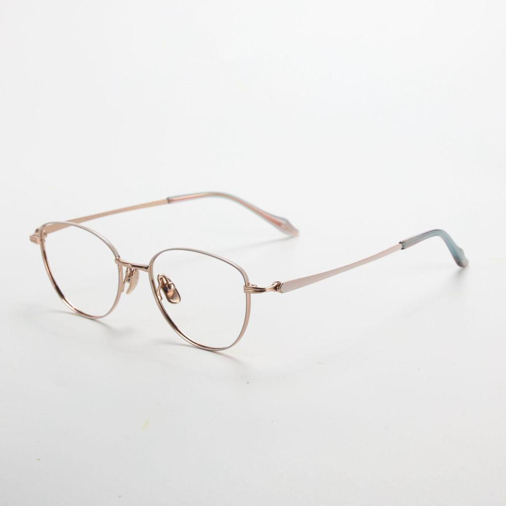 M6708S Retro Pure Titanium Unisex Eyeglass Frame with Acetate Elements for Prescription Lenses