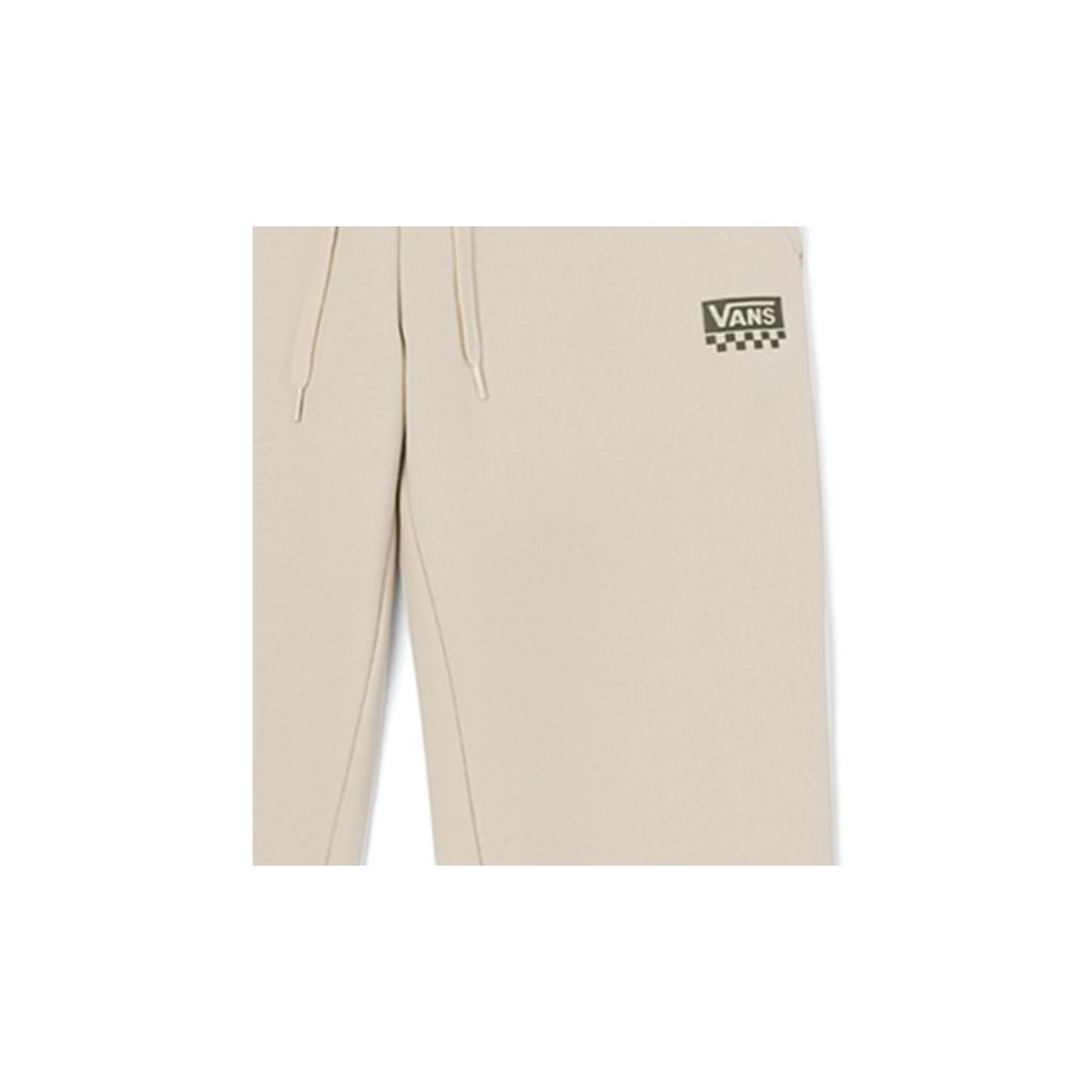 Vans Jednokolorowe dzianinowe spodnie sportowe ze ściągaczami Unisex doly Beżowy VN0009122N1