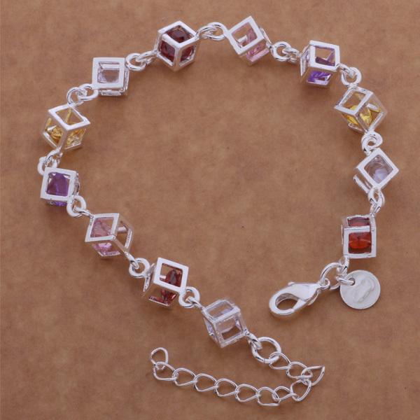 SAY 925 Sterling Silber Armbänder Bunter Zirkon Für Damen Exquisiter Schmuck Zubehör für Studentinnen Freundinnen Hochzeit Mode Geschenk