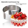 1Pcs Stainless Steel Telescopic Mousse Ring Circle Mold Rustproof Adjustable Mousse Cake Ring For Easy Release Baking Ring Tools