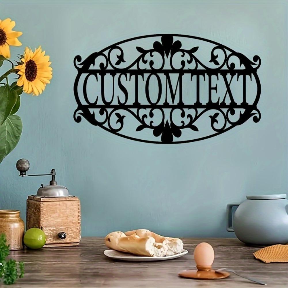 Premium Personalized Metal Wall Plaque, Handmade Custom Name Sign, Rustic Outdoor Hanging Decor for Balcony & Home Exterior.