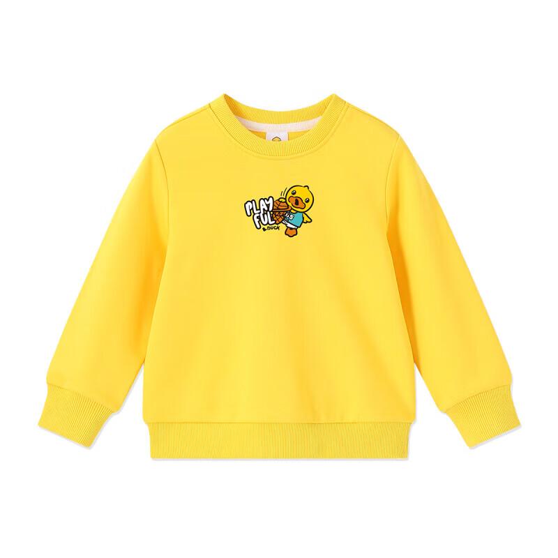 B.Duck Boys' Cartoon Print Round Neck Sweatshirt