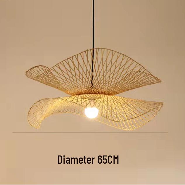 Japanese Style Bamboo Woven Pendant Light for Restaurant, Hotel, B&B, and Hallway Decor