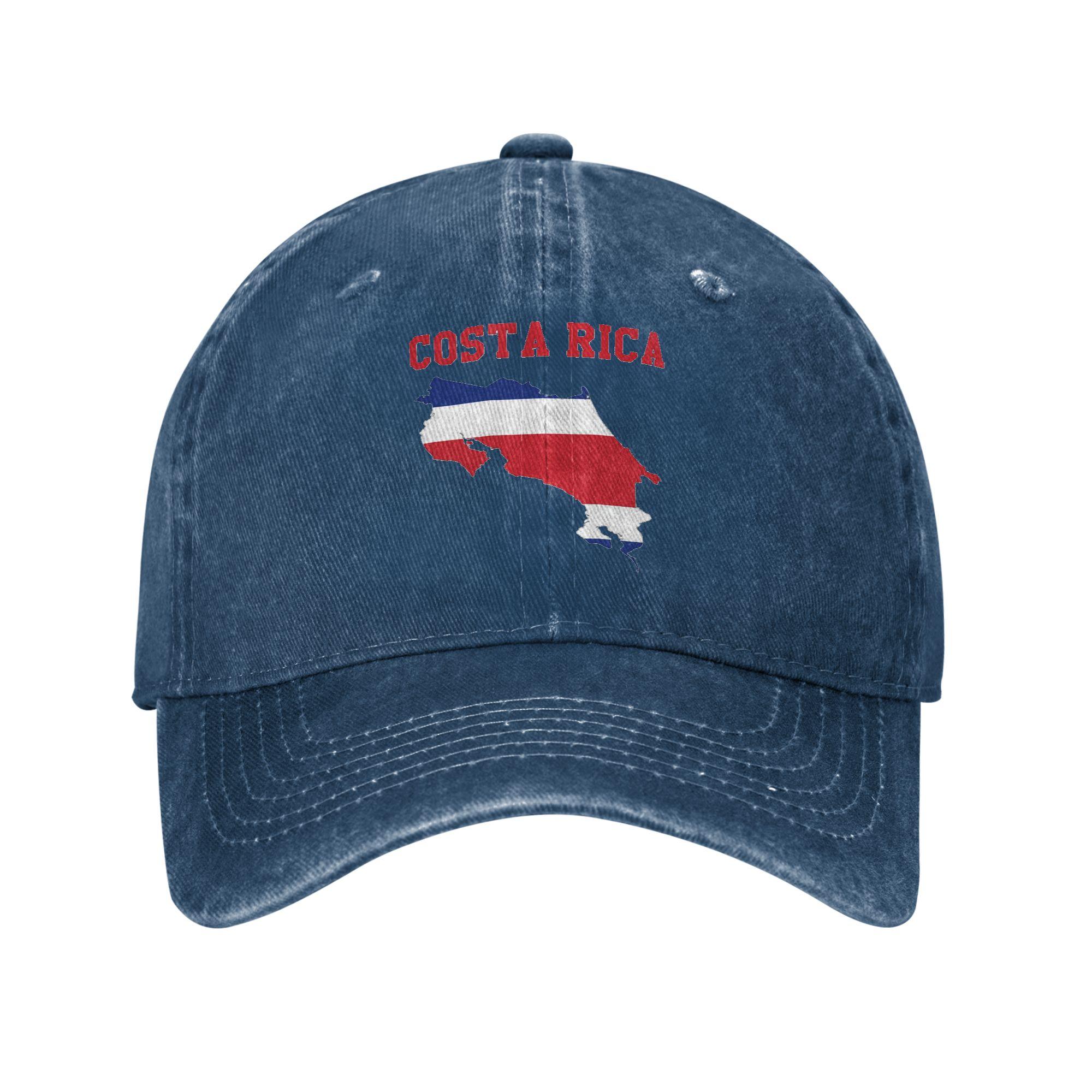 Mixue Cap Costa Rica Vlag Grafisch Denim Stof Pet Casual Baseball Petten Verstelbare Pet Zomer Unisex Baseball Petten One Size