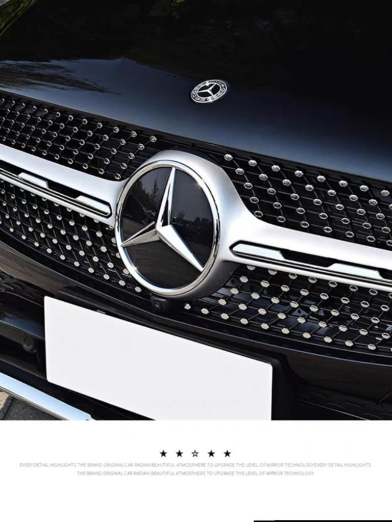 3D Car Grill Emblem Star Badge Front Grill Logo For Mercedes Benz W204 W205 W213 X253 A B C E S CLA GLB GLC GLE GLS Accessories