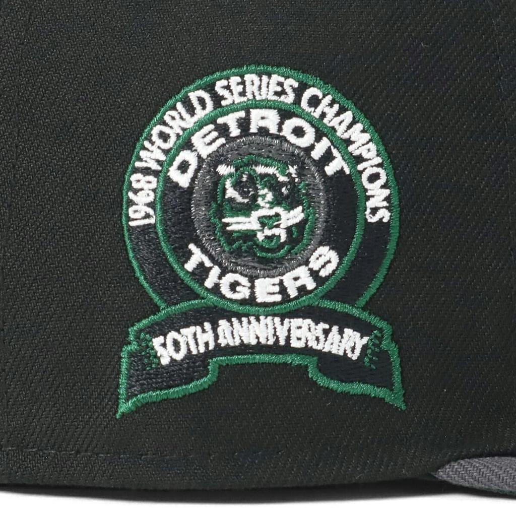 New Era Newera Cap 59FIFTY 70899490 NER35C6233 MLB Detroit Tigers DET BlackGraphite Black SIDE PATCH 2-Tone UNDER VISOR ONSPOTZ Special Order Men's