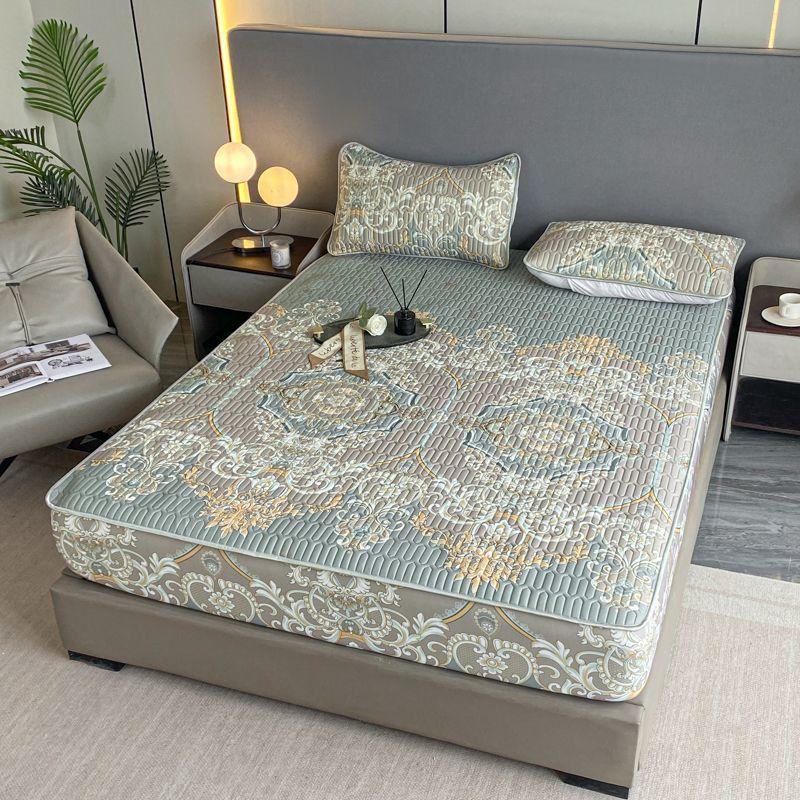 

Мультфильм Nezha 2 простыни латексный коврик комплект из трех предметов летний машинная стирка летний охлаждающий коврик кондиционер мягкий коврик нескользящий 90x200cm2pcs