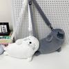Adorable Seal Plush Handbag Portable Autumn Winter New Cute Seal Fur Bag Ladies Handbag Soft Women Girls Pouch Bag